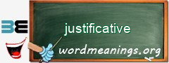 WordMeaning blackboard for justificative